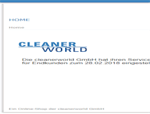 Tablet Screenshot of cleanerworld-gmbh.de